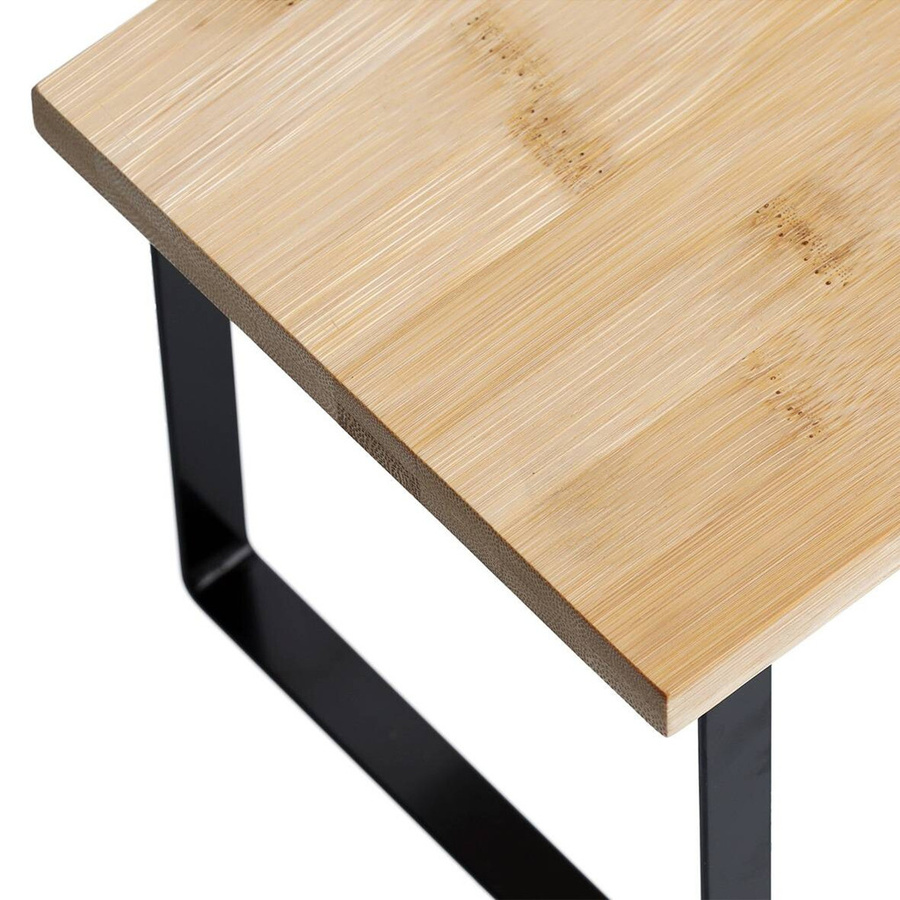 Zeller Regal aus Bambus und Metall in Schwarz für Küche, Bad oder Büro B/T/H: 15,5 x 15,5 x 36 cm - Bild 2