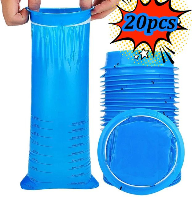 DUTRIEUX Einweg Reisebeutel für Übelkeit und Erbrochenes, 1000 ml, Blau - Bild 1