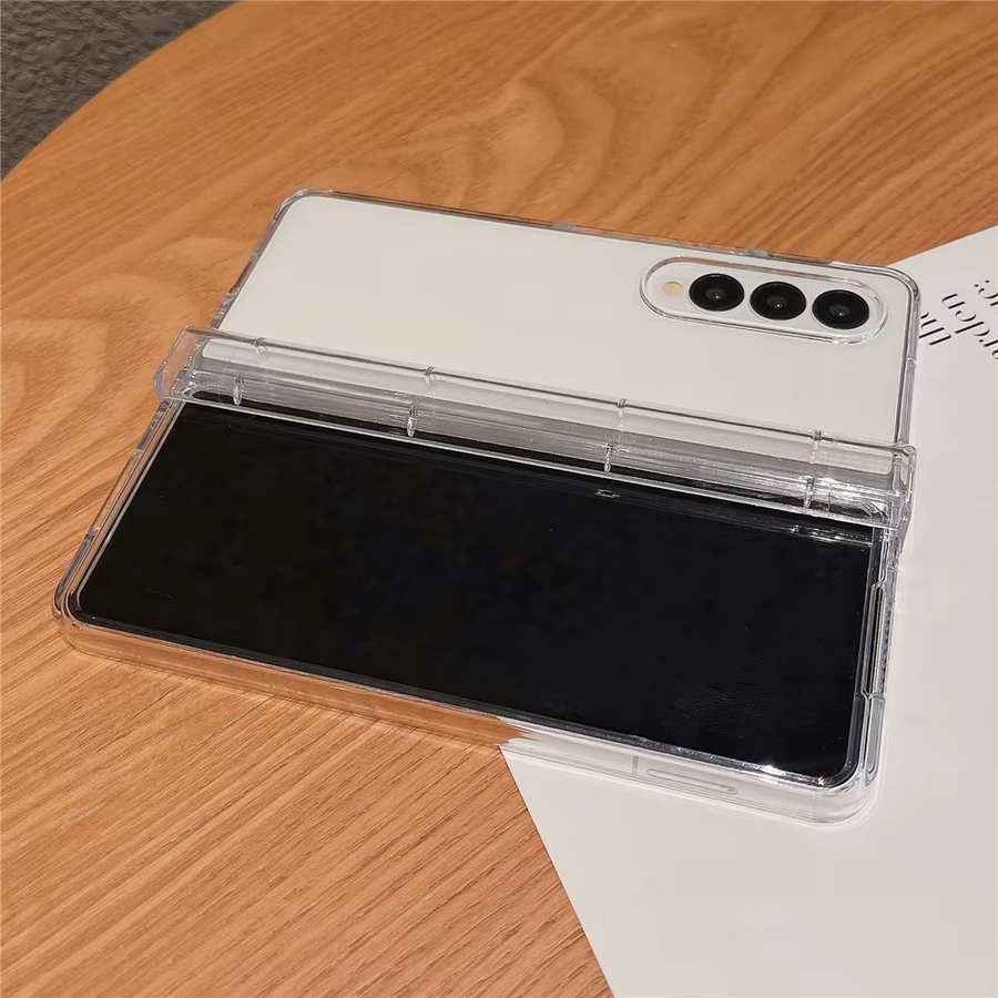 Stoßfeste transparente Acrylhülle mit Scharnierschutz für Samsung Galaxy Z Fold 8 7 6 5 4 3 - Bild 1