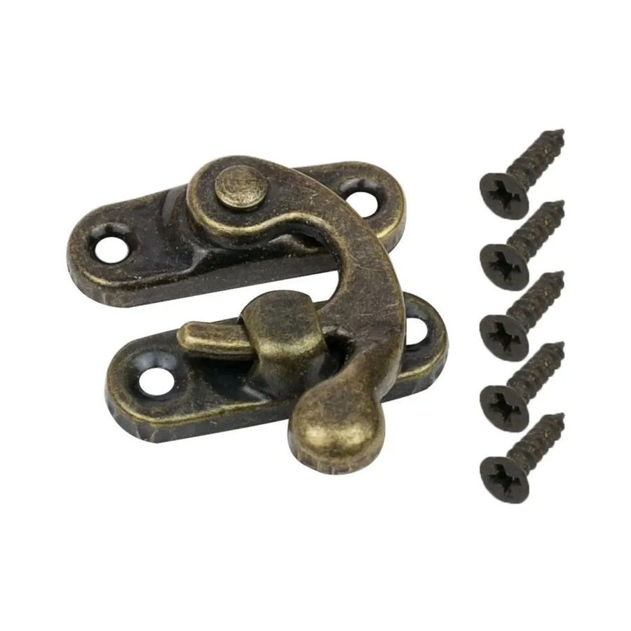 HMF 6492-VS2 Vintage Deko Verschluss aus Metall in Bronze für Geschenkboxen - Bild 2