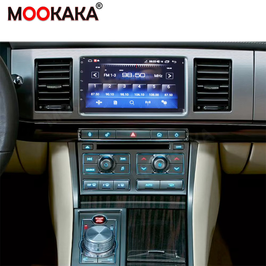 MOOKAKA Android Carplay Multimedia-Autoradio mit GPS-Navigation und Touchscreen für Jaguar XF 2008-2015, Schwarz - Bild 2