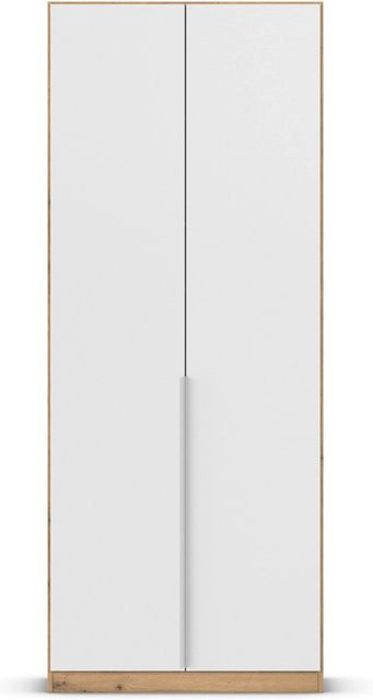 Drehtürenschrank Alabama von RAUCH ORANGE in Weiß und Eiche Artisan mit Alu-Griffen, B/T/H: 91 x 54 x 229 cm - Bild 1