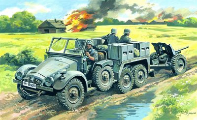 ICM Krupp L2H143 Kfz.69 with PaK 26, Modellfahrzeug, 1:72, Grau - Bild 1