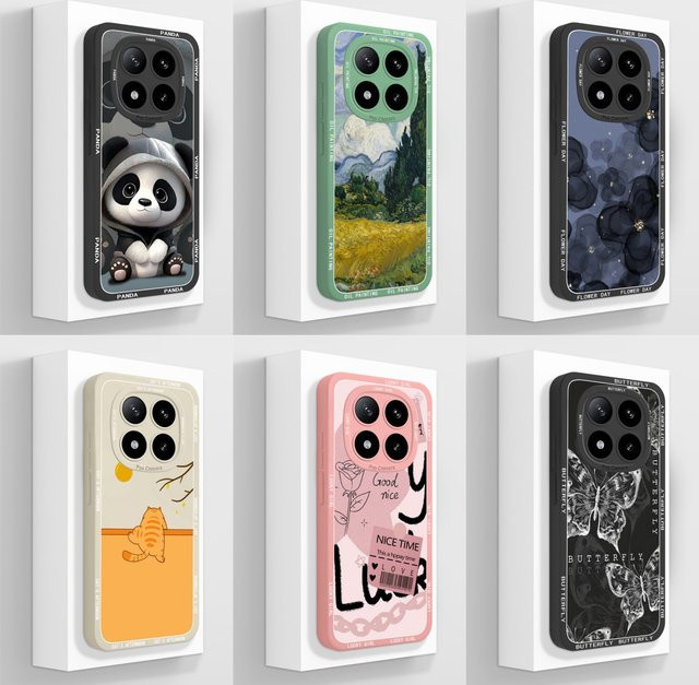 Xiaomi Schutzhülle mit Blumenmuster aus weichem Silikon für Redmi Note 14 und Redmi Note 14 Pro Plus 4G/5G, Multicolor - Bild 1