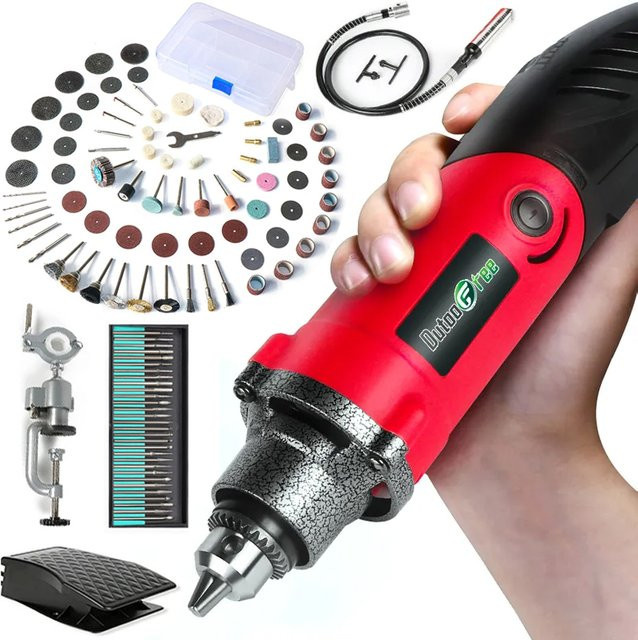 Dremel Elektrisches Rotationswerkzeug-Set 240W Graviermaschine und Schleifer in Rot mit 6 Gängen - Bild 1