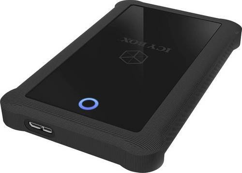 Icy Box IB-233U3-B Festplattengehäuse für 2,5 Zoll Festplatten, USB 3.2 Gen 1, Schwarz - Bild 1