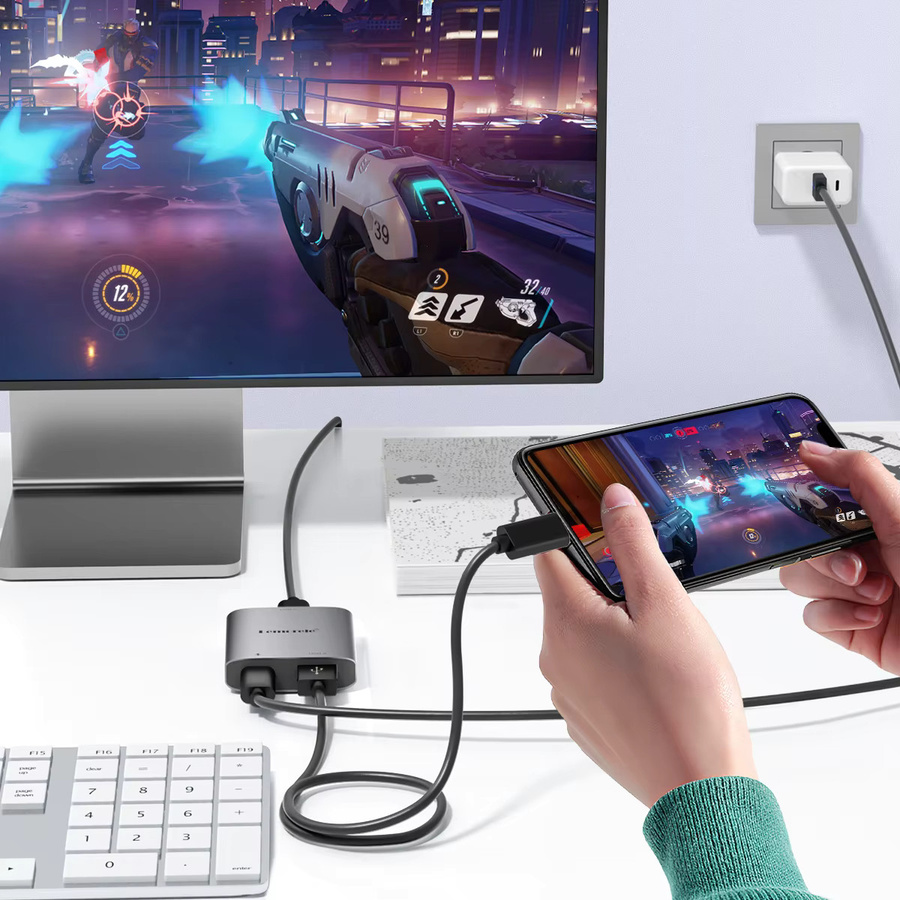 Lemorele Lightning zu USB C AR Ladetriebemodul Datenkabel zum Aufladen und Spielen für XREAL Nreal Air und Rokid Brillen - Bild 4