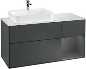 V&B Waschtischunterschrank Finion in Mattblau lackiert, Breite: 120 cm, Tiefe: 50,1 cm, Höhe: 50,1 cm - Bild 1