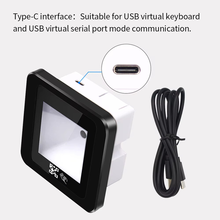 LUCKING DOOR Embedded QR Code Reader Modul 1D 2D Scanner in Schwarz mit USB TTL RS232 Wiegand Interface - Bild 5