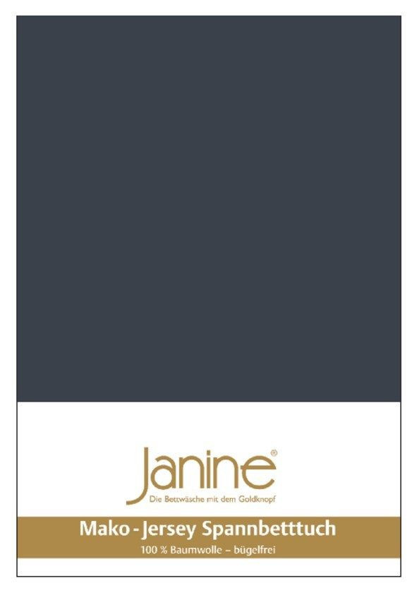 Janine Spannbetttuch aus Mako-Jersey aus 100% Baumwolle, Farbe: Titan, B/T: 140 x 200 cm bis 160 x 200 cm - Bild 1
