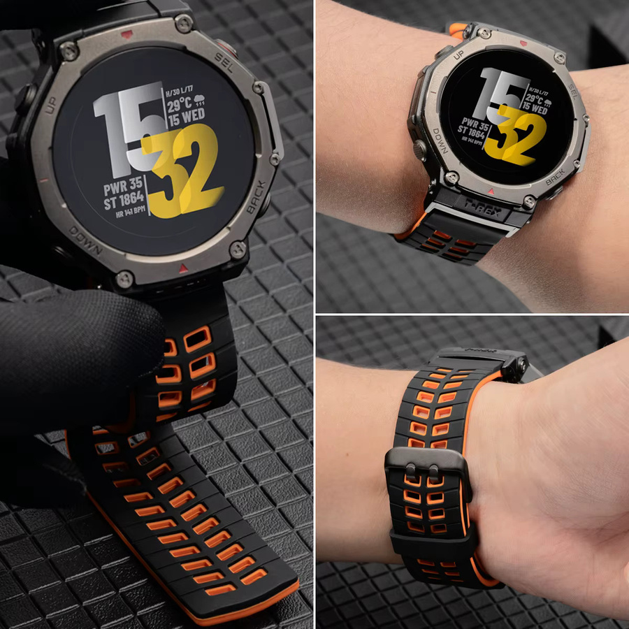 Geekthink Uhrenarmband Silikon, Zweifarbig, Unisex - Bild 2