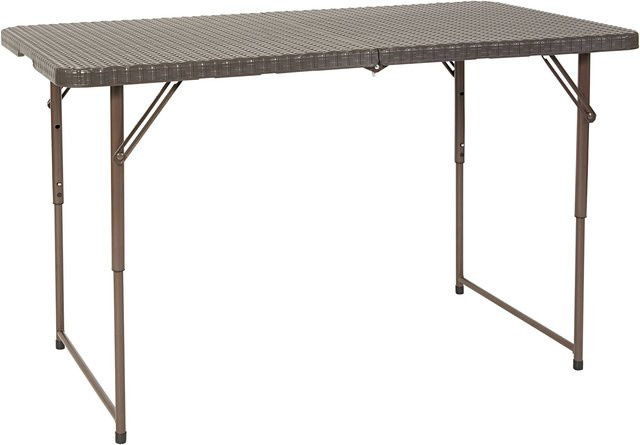 Platzspar-Klapptisch von MODERNE HAUSFRAU in Braun für Balkon, Garten und Terrasse, B/T/H: 60 x 60 x 74 cm - Bild 1