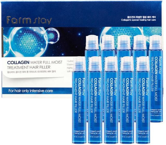 Farmstay Kollagen Wasser Haar Filler, 13 ml, für trockenes und strapaziertes Haar - Bild 1