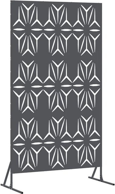 vidaXL Sichtschutz Paravent aus Stahl in Anthrazit, B/T/H: 100 x 50 x 180 cm - Bild 1