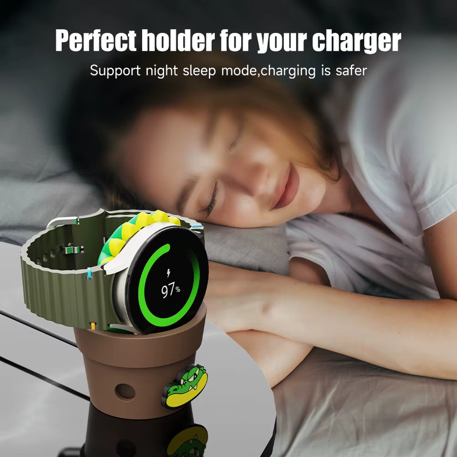 Sikai Silikon-Ladestation für Samsung Galaxy Watch 7, 6 und 5/5Pro in Gelb - Bild 2