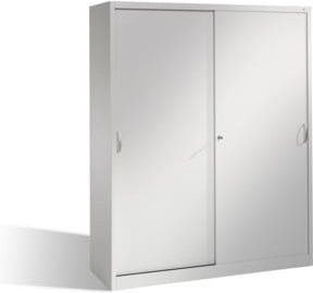 C+P Aktenschrank Acurado mit Schiebetüren in Weißaluminium, Stahl, H x B x T: 195 x 160 x 50 cm - Bild 1
