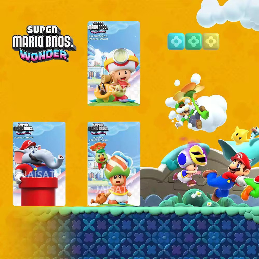 Bandai Super Mario Elephant Captain Toad & Talking Flower Poplin & Prince Florian-Karte für Switch, Bunt / Mehrfarbig - Bild 2