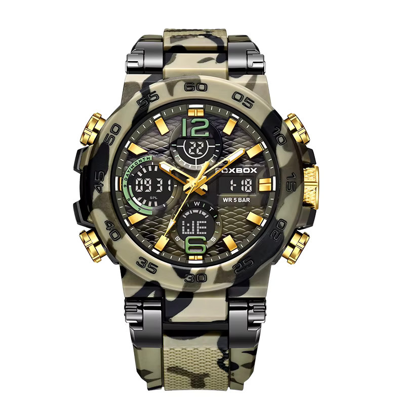 LIGE Digitaluhr, Quarz, Schwarz, Orange, Herren - Bild 7