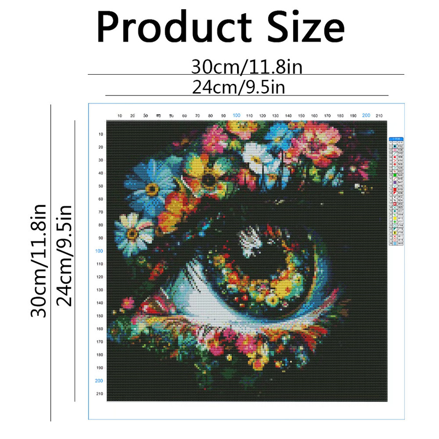 Evershine Kreuzstich-Set Landschaft in Multicolour, B/H: 30,0 x 30,0 cm - Bild 2