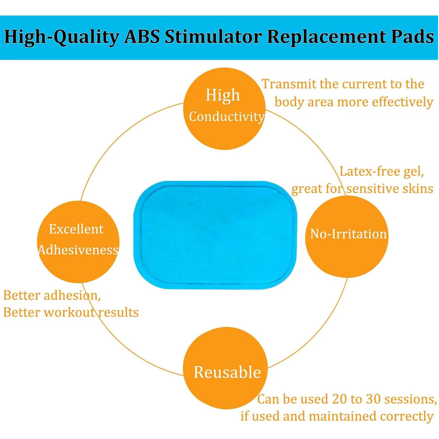 SUOLAER EMS Gel Pads, Hydrogel Aufkleber für Bauchmuskel-Stimulator - Bild 2