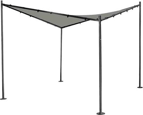 Siena Garden Berlino Pavillon mit Stahlgestell in Anthrazit und hellgrauem Polyesterbezug, B/T/H: 300 x 300 x 270 cm