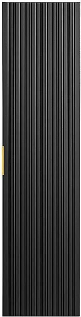 Vente-unique Badschrank Zevara in Schwarz im Art-déco-Stil mit geriffeltem Design, Wandmontage, Breite: 35 cm, Höhe: 140 cm - Bild 1