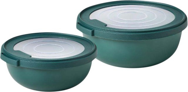 MEPAL Aufbewahrungsdosen 2er Set rund, transparent, luftdicht, 750 ml und 1250 ml - Bild 1