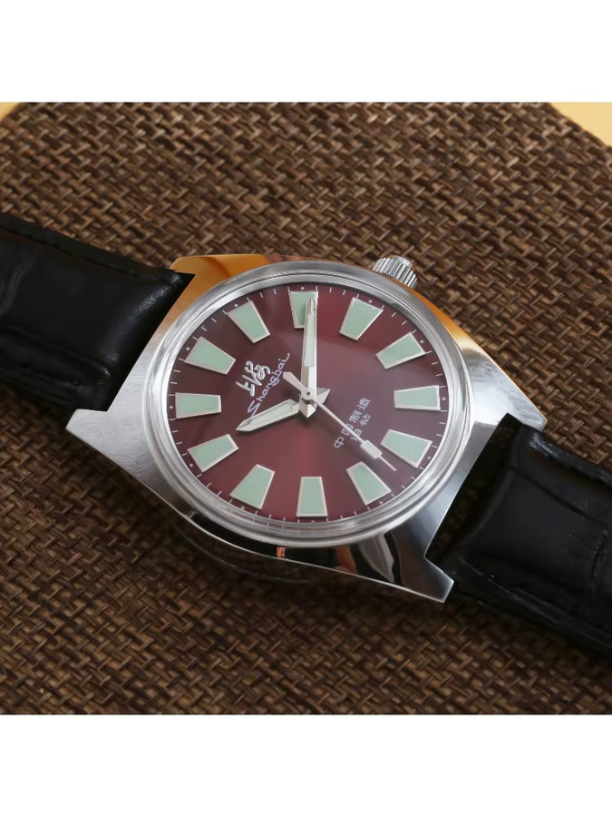 HEIMDALLR Armbanduhr, Handaufzug, 36 mm, Leder, Schwarz, Herren - Bild 6