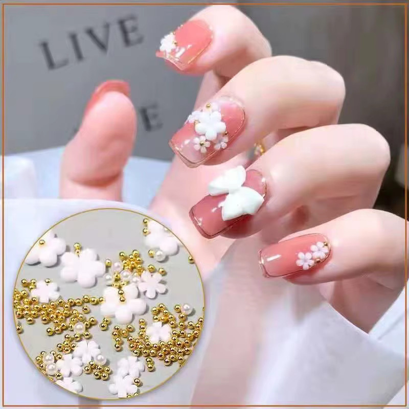 Original Yourself Nail Art Mini-Blumenperlen, glänzend, 3 mm und 6 mm - Bild 2