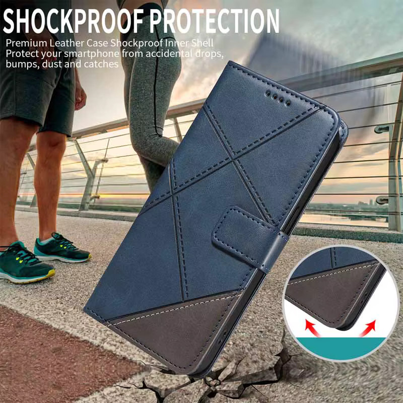 Lederne Flip-Wallet-Hülle für Xiaomi Mi 17T 15T 14T 13T 12T 11T 10T Lite Mi 11 12 13 14 15 Ultra 17 Pro Max 5G als Kartenetui in Braun und Blau - Bild 2