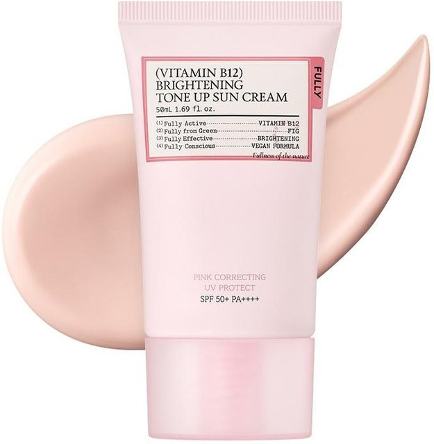 FULLY Vitamin B12 Aufhellende Tone-Up Sonnencreme LSF 50+, 50 ml - Bild 1