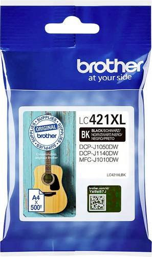 Original Brother Tintenpatrone LC-421XLBK Schwarz für Inkjet-Drucker - Bild 1