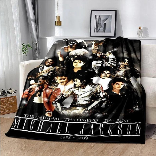 Superweiche Michael Jackson Decke von YunhengTechnology, flauschige Polyester-Bettwäsche für Sofa und Reise, B/B: 150 x 200 cm, Mehrfarbig - Bild 1