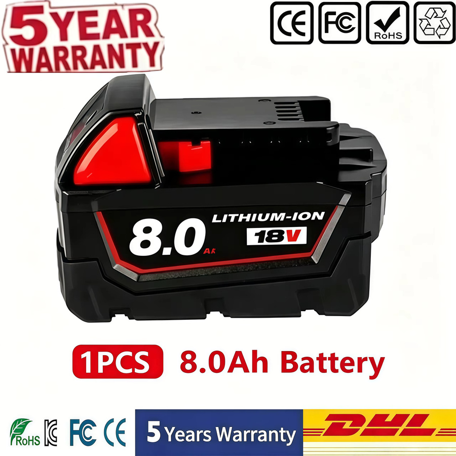 Milwaukee M18 Ersatz-Lithium-Akku 18V 8,0Ah für M18 48-11-1815 und 48-11-1850 - Bild 7