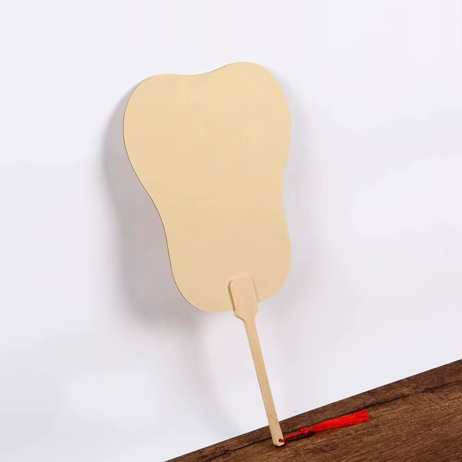 5 Stück doppelseitige Papierhandfächer zum Bemalen und für DIY-Projekte - Bild 1