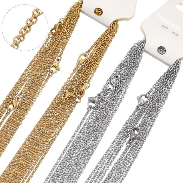 Semitree Halskette Edelstahl, Gold, 50 cm, Unisex - Bild 1