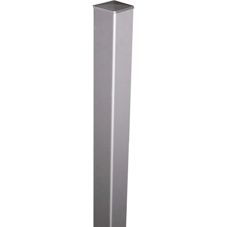 GroJa Zaunpfosten aus Aluminium Eloxiert in Silber, B/T/H: 6 x 6 x 150 cm zum Einbetonieren - Bild 2