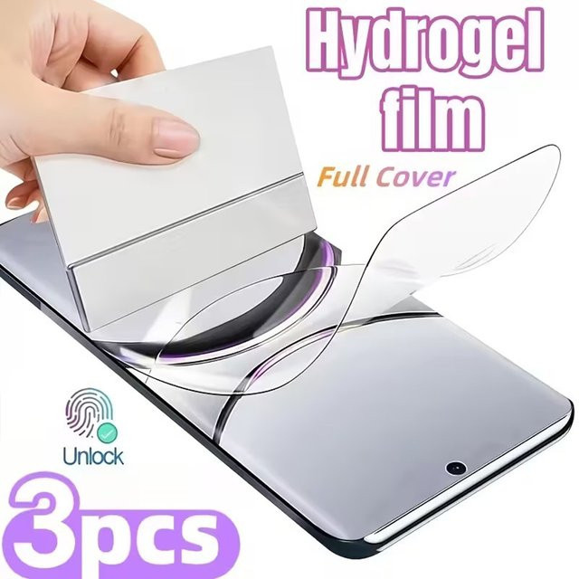 3er-Pack Hydrogel-Displayschutzfolie für Samsung Galaxy A54 A34 A14 A73 A53 5G A13 A23 A33 M04 M14 M54, transparent - Bild 1
