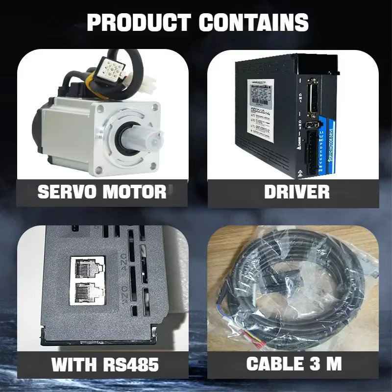 AC Servomotor mit 17bit Inkrementalgeber und Treiber für CNC, 220V, 750W 2,4Nm 3000rpm oder 1KW 4Nm 3000rpm - Bild 3