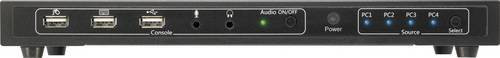 SpeaKa Professional 4 Port HDMI USB KVM-Umschalter in Schwarz mit 4K UHD Unterstützung - Bild 1