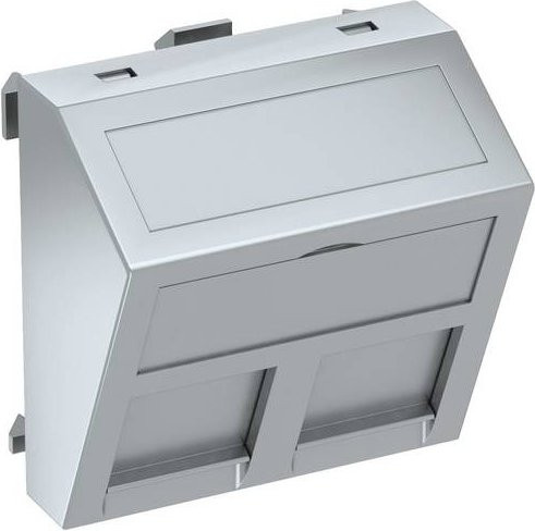 OBO Bettermann Abdeckung Datentechnikträger aus Aluminium in Silber, B/H/T: 45 x 45 x 26 mm - Bild 1