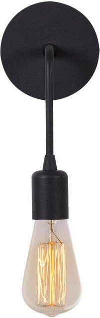 Opviq Wandleuchte aus Eisen in Schwarz im industriellen Design, B/H/T: 12 x 27 x 6 cm, E27 Fassung - Bild 1