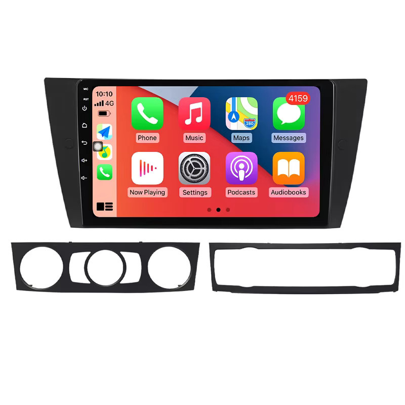 Mekede 2DIN Auto Radio Einbaurahmen für BMW E90, 9 Zoll Panel Trim Kit, Schwarz - Bild 5