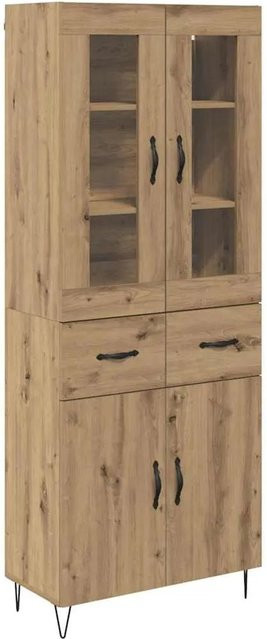 vidaXL Highboard Artisan-Eiche in Braun mit Türen und Schubladen, B/T/H: 69,5 x 34 x 180 cm - Bild 1