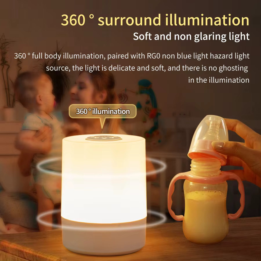 GGBEE LED-Nachtlicht in Weiß mit Touch-Funktion, dimmbare wiederaufladbare Nachttischlampe für Kinderzimmer und Notfallbeleuchtung - Bild 3