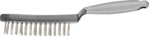 PFERD Handbürste HBUP 20 INOX mit Edelstahl-Draht Ø 0,40 mm und ergonomischem Kunststoffkörper in Blau, 10 Stück - Bild 1