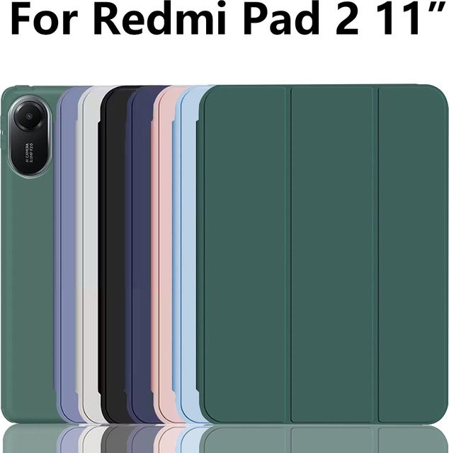 Xiaomi Smart Cover Hülle für Redmi Pad 2 2025 11 Zoll aus PU-Leder mit magnetischer Flip-Funktion und weicher Silikon-Rückschale in Schwarz - Bild 1