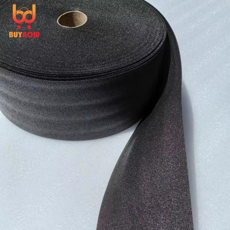 EPE Schwarze Perlbaumwolle Rolle, 2mm Schaumstoffgefüllte Baumwollverpackungsfolie zur Stoßdämpfung, Farbe: Schwarz - Bild 4