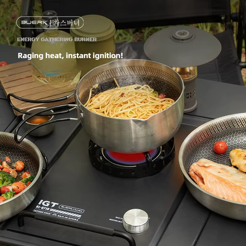 BUERK 9000 W Infrarot-Gasherd IGT Tabletop in Schwarz mit winddichtem und druckfestem direkt geflammtem Gasbrennerkopf - Bild 2