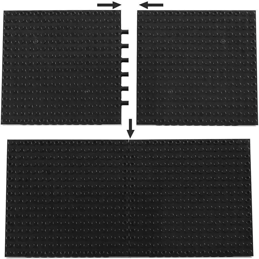 2er-Set wishiot Grundplatten für Technologie Bausteine in Schwarz mit 16 x 16 Löchern und 20 Pins - Bild 2